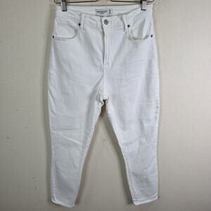 Abercrombie And Fitch The Super Skinny High Rise Ankle Jeans White Size 29 / 8